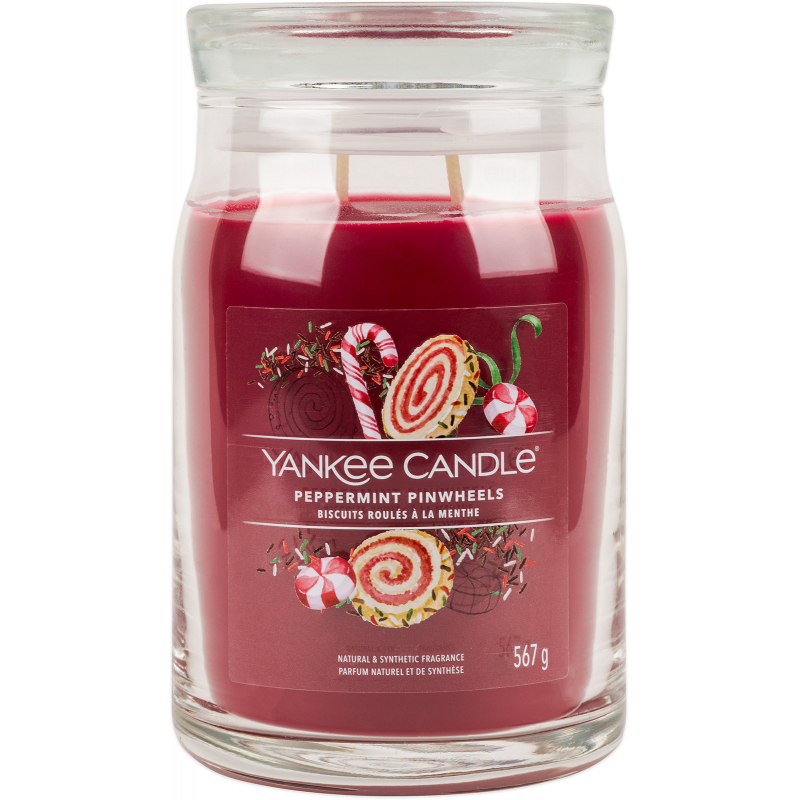 Svíčka YANKEE CANDLE Peppermint Pinwheels 567 g, 2 knoty