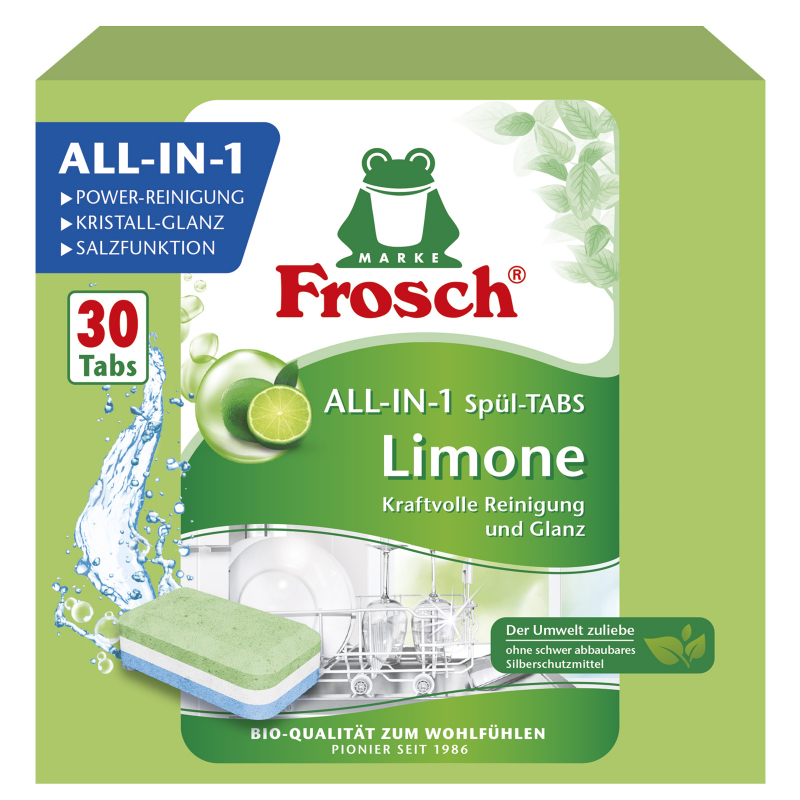 FROSCH tablety do myčky all-in-1 limetka 30 ks
