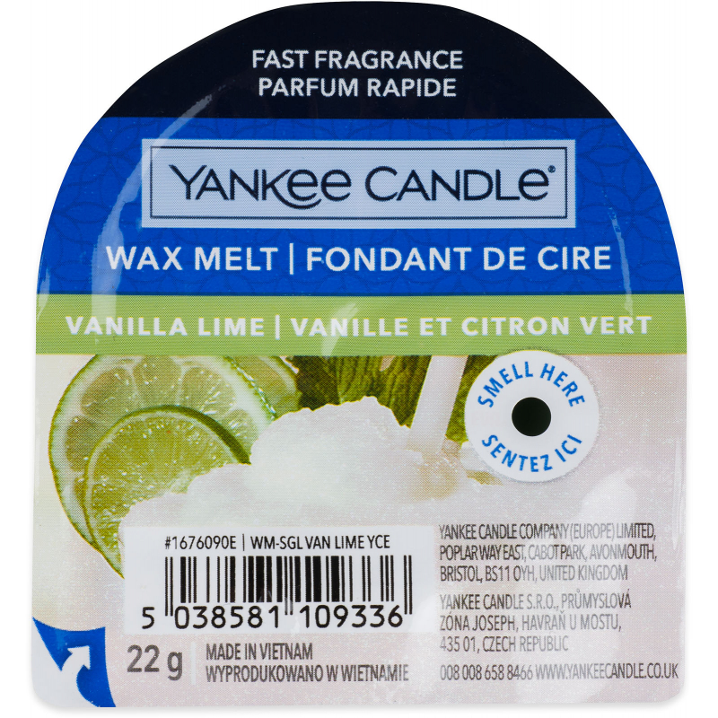 Vosk YANKEE CANDLE Vanilla Lime 22 g