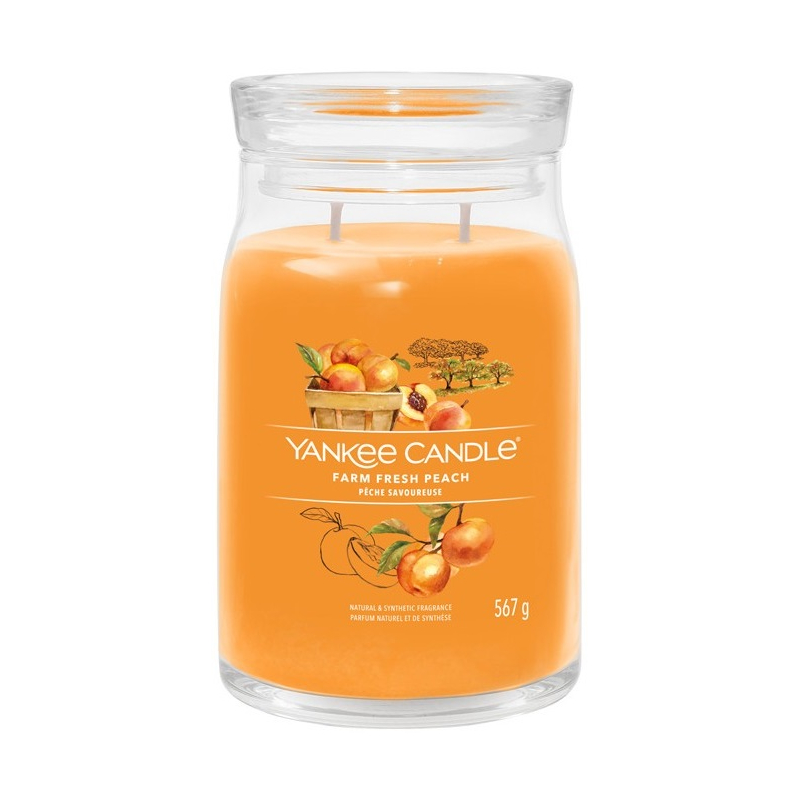 Svíčka YANKEE CANDLE Fresh Farm Peach 567 g, 2 knoty