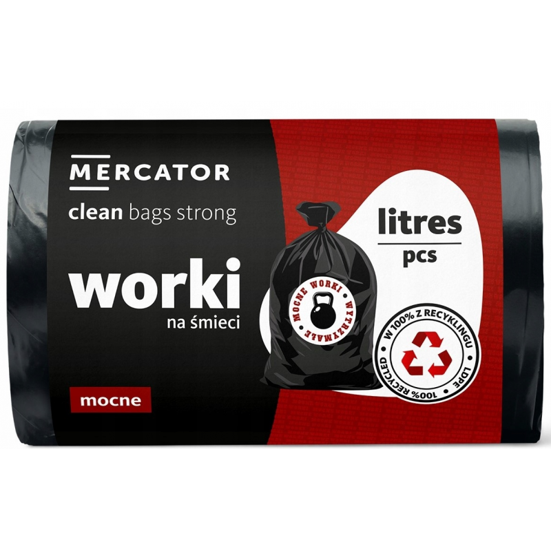 Pytle na odpad Mercator 35l, 50ks, 20�m, �ern�