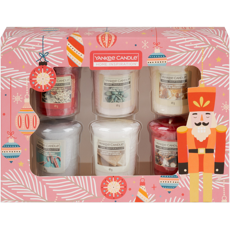 Dárková sada YANKEE CANDLE Home Inspiration votivní svíčka 6 x 49 g