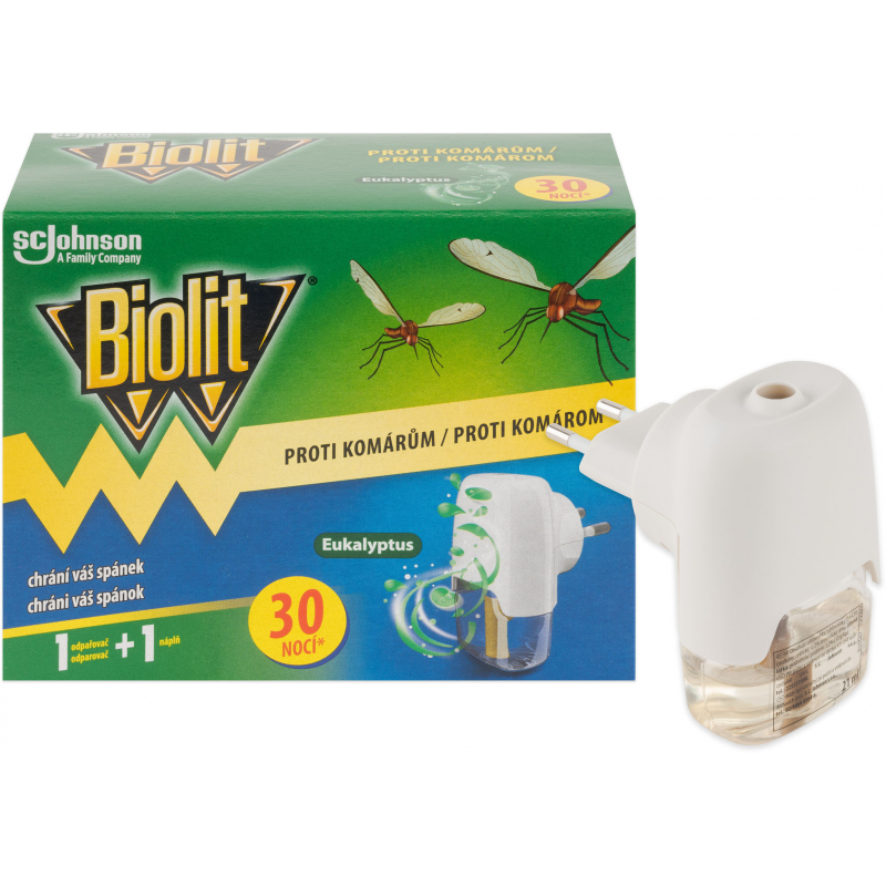 BIOLIT Eukalyptus electrický odpařovač + náplň 30 nocí, 21 ml