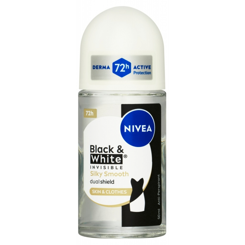 NIVEA antiperspirant roll on Black&White Invisible Silky Smooth 50 ml