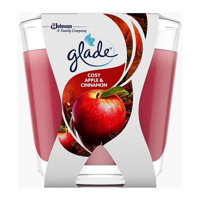 GLADE svíčka Decor Cosy Apple & Cinnamon 70 g