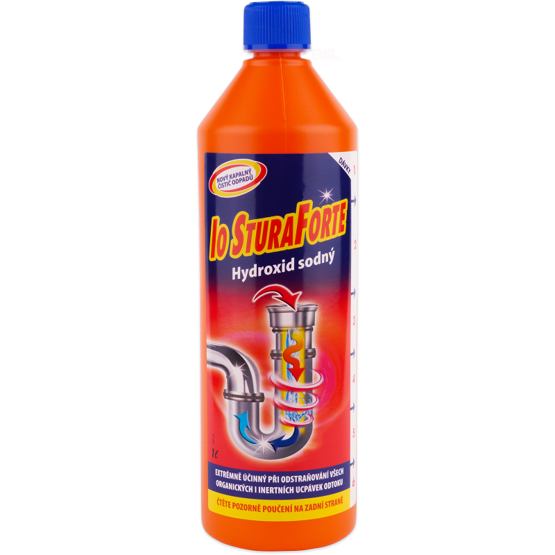 IO STURA FORTE hydroxid sodný - čistič odpadů 1 l