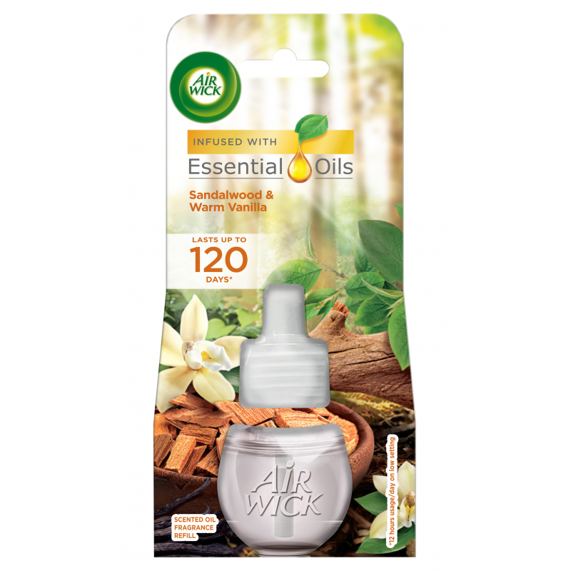AIR WICK electric náplň Santalové dřevo a vanilka 19 ml