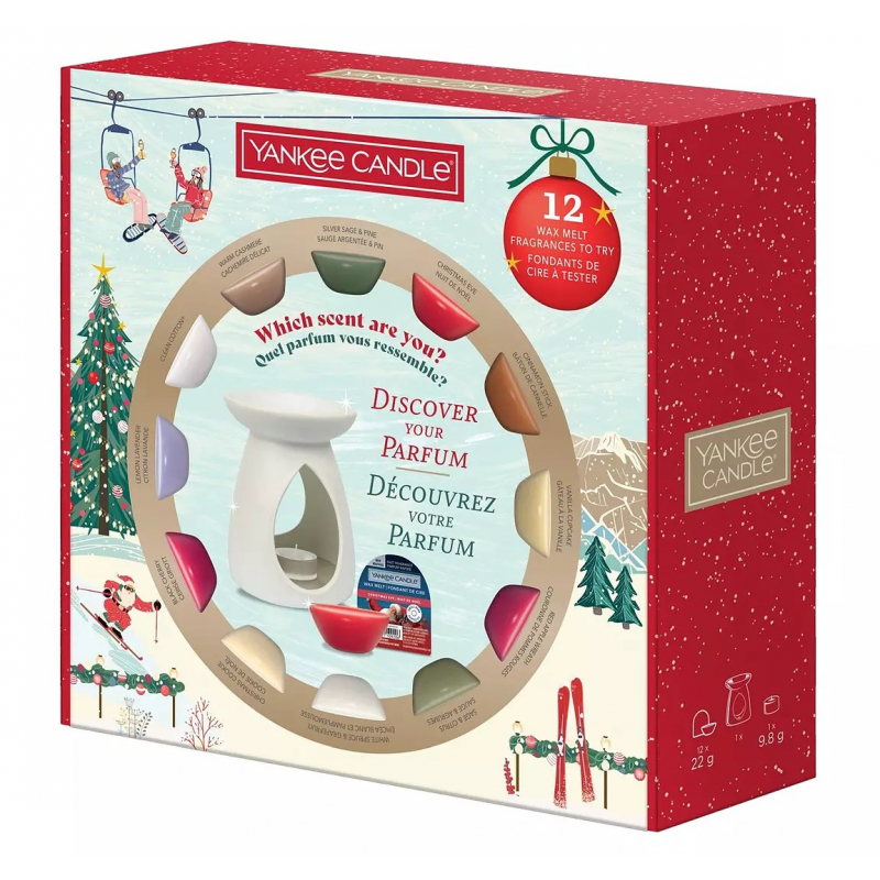 Dárková sada YANKEE CANDLE 12 vosků + aromalampa