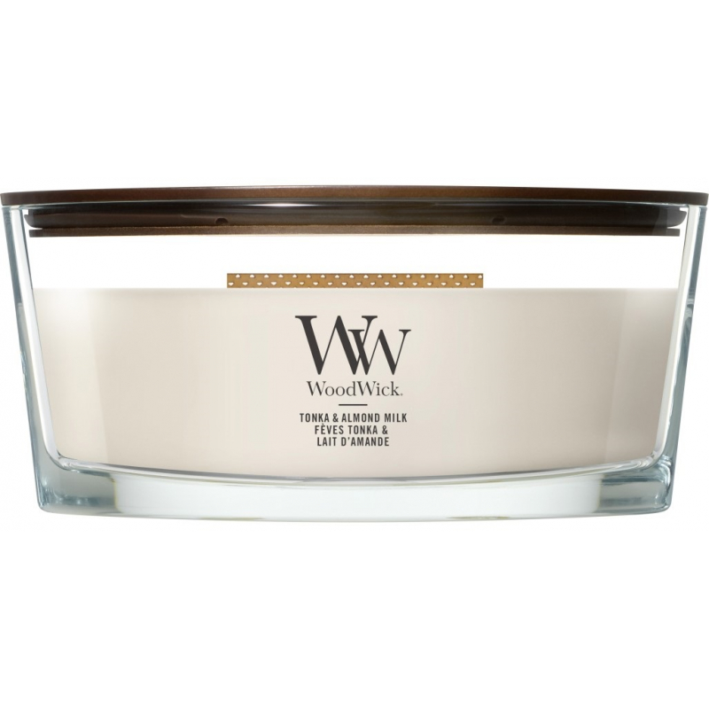 Svíčka WOODWICK Tonka & Almond Milk 453 g
