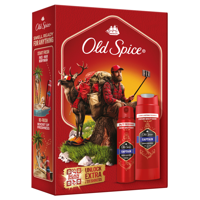 Kazeta OLD SPICE Captain Outdoor Explorer (deo 150 ml + spg 250 ml)