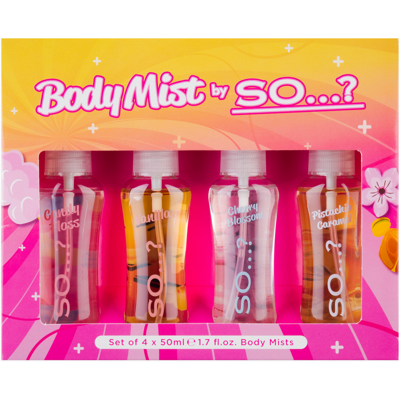 Kazeta Body Mist 4x50 ml /Vanilla, Candy Floss, Cherry Blossom, Pistachio Caramel/