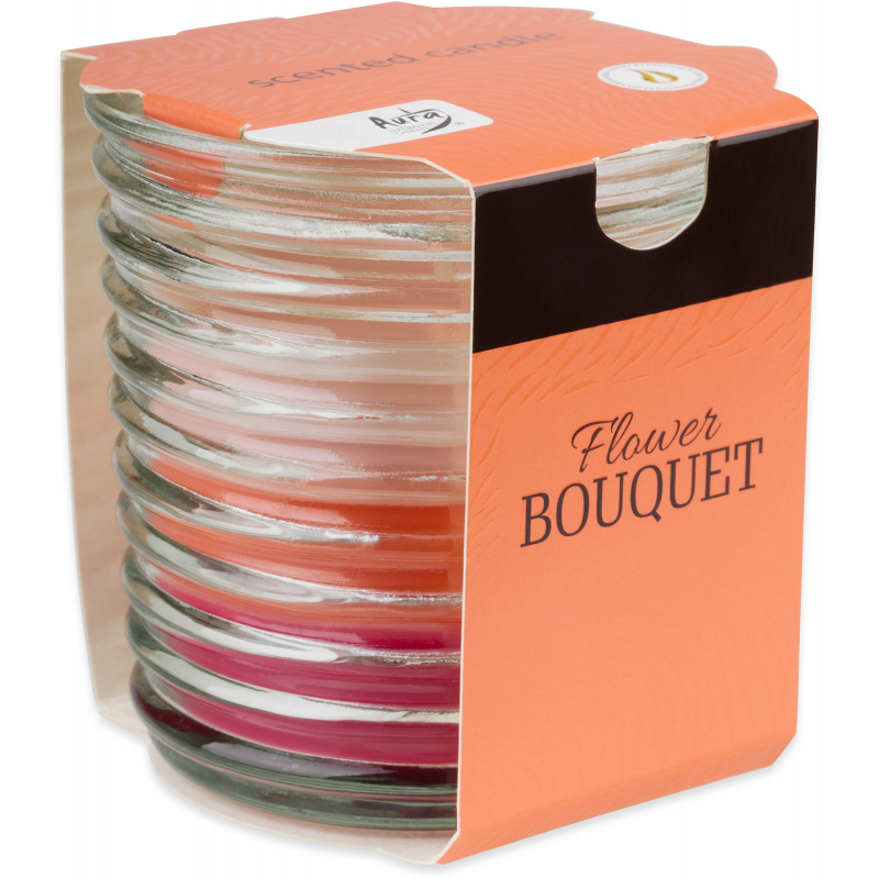 Svíčka Tricolour Flower Bouquet 130 g