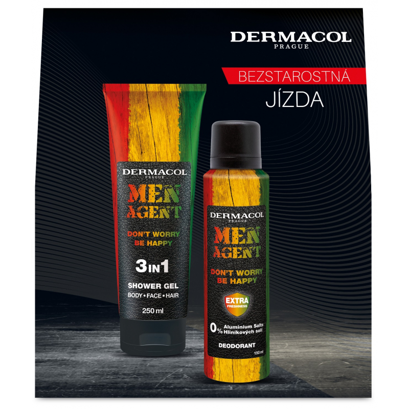 Kazeta DERMACOL MEN Don´t worry be happy /SPG 250 ml + deo 150 ml/
