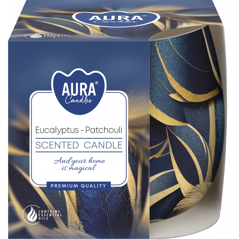 Dekorativní svíčka vonná Eucalyptus - Patchouli 100 g
