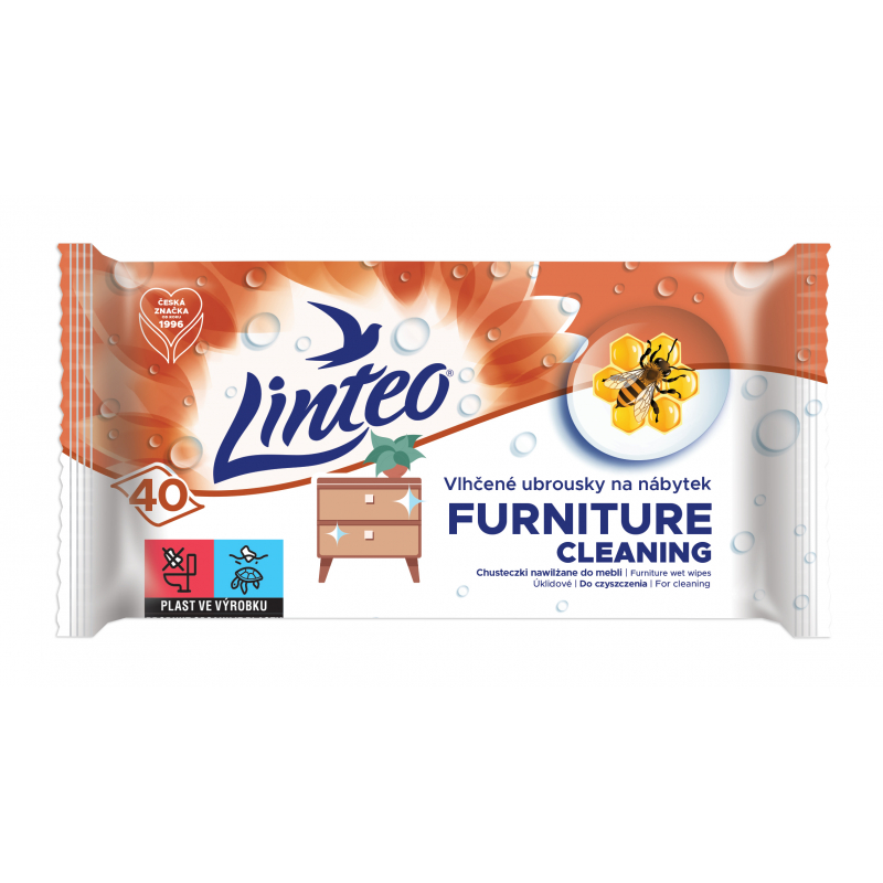 Ubrousky vlhčené LINTEO Nábytek 40 ks