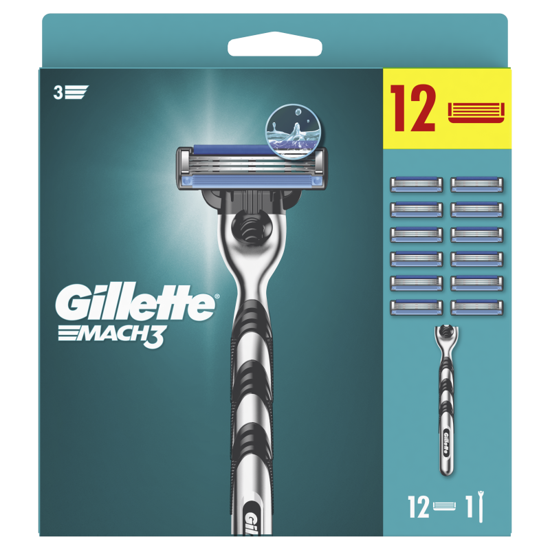 GILLETTE Mach3 12 hlavic + strojek