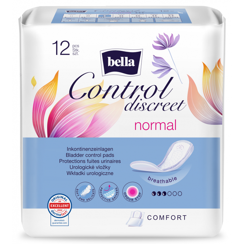 Vlo�ky BELLA Control Discreet Normal urologick� 12 ks
