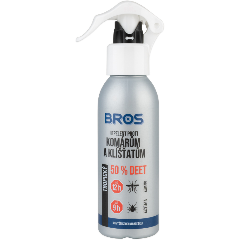 BROS repelent proti komárům a klíšťatům EXTRA SILNÝ 50%DEET 130ml