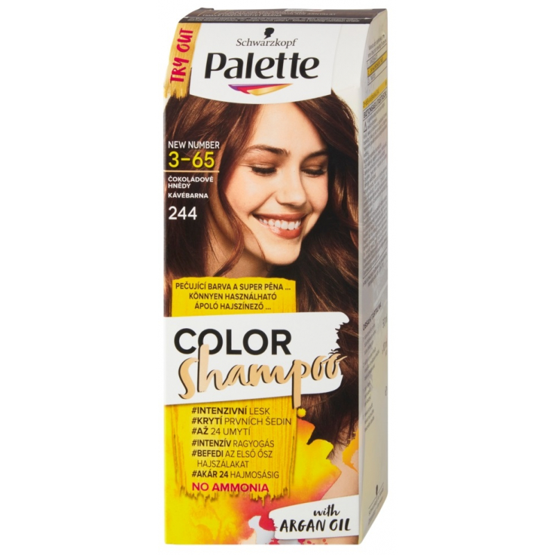 Barva PALETTE Color Shampoo 244/3-65 čokoládově hnědý