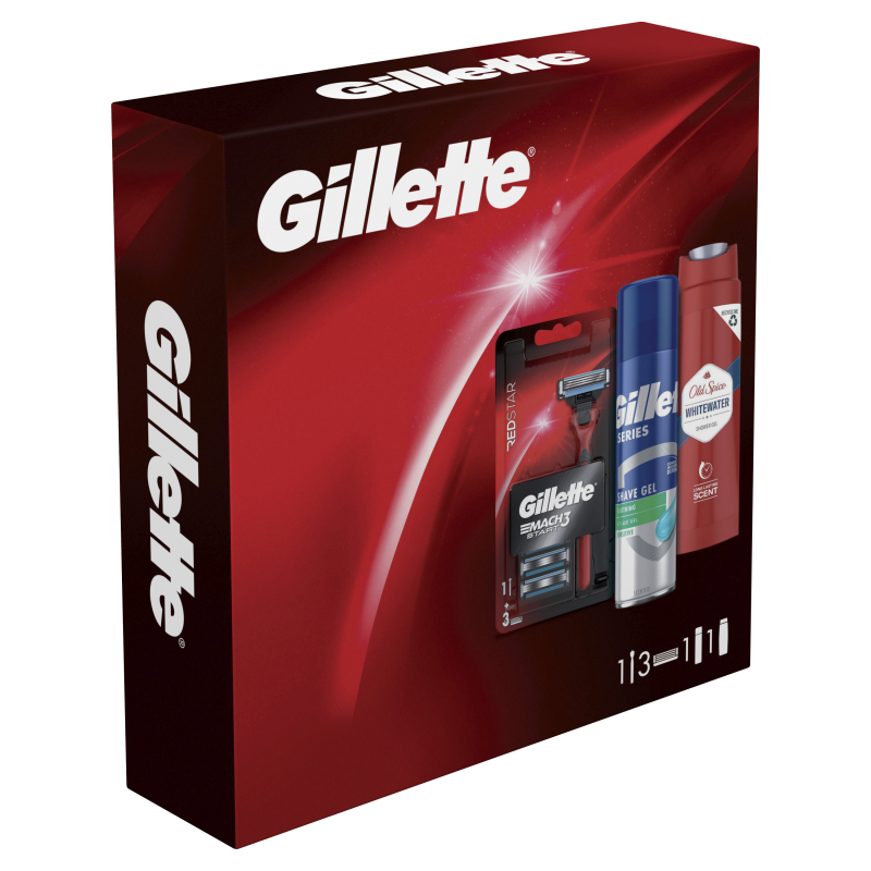 Kazeta GILLETTE Mach3 Start (komplet. strojek + 2 NH + gel 200 ml + sg OS 250 ml)