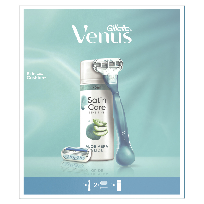 Kazeta GILLETTE Venus (komplet. strojek včetně 2 hlavic + gel 75 ml)