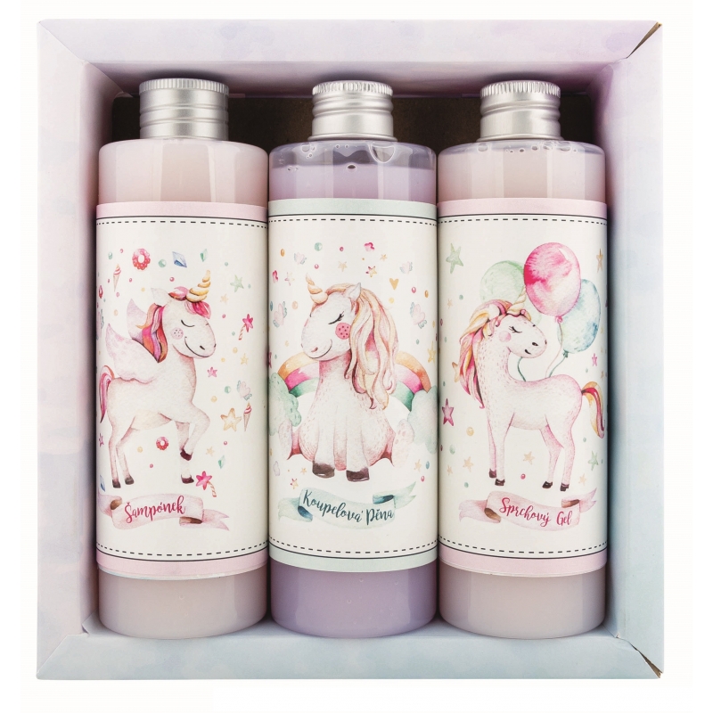 Kazeta Jednorožec /šampon 250ml+SPG 250ml+pěna 250ml/