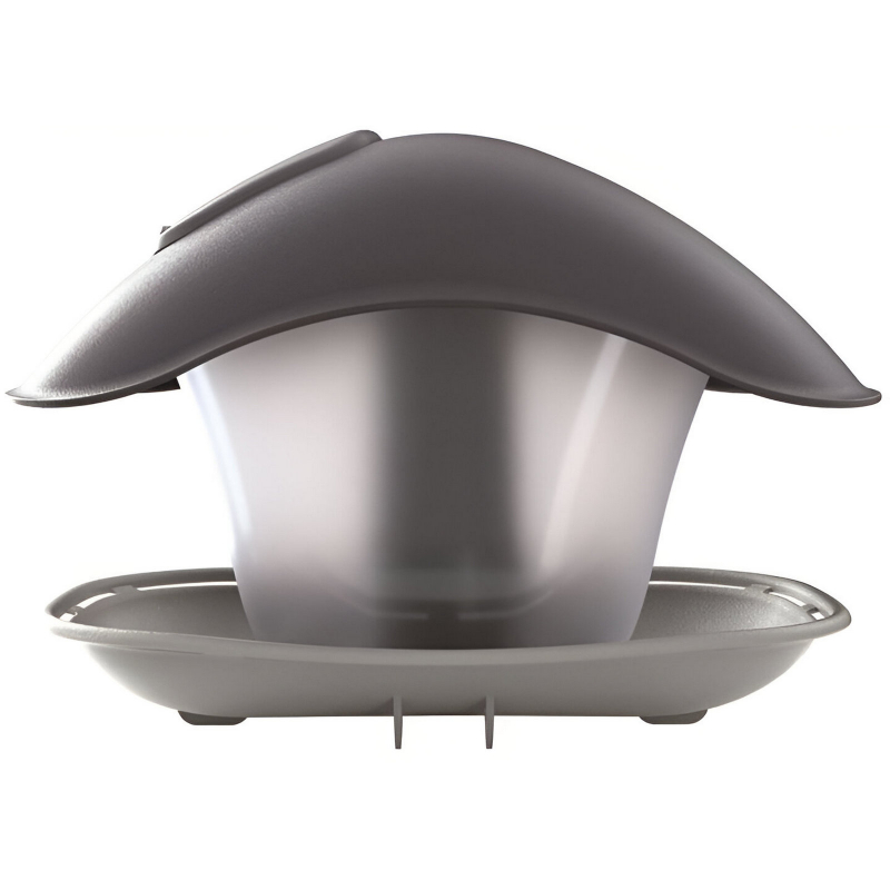 Krmítko plastové BIRDYFEED SQUARE šedý kámen 24,8 cm