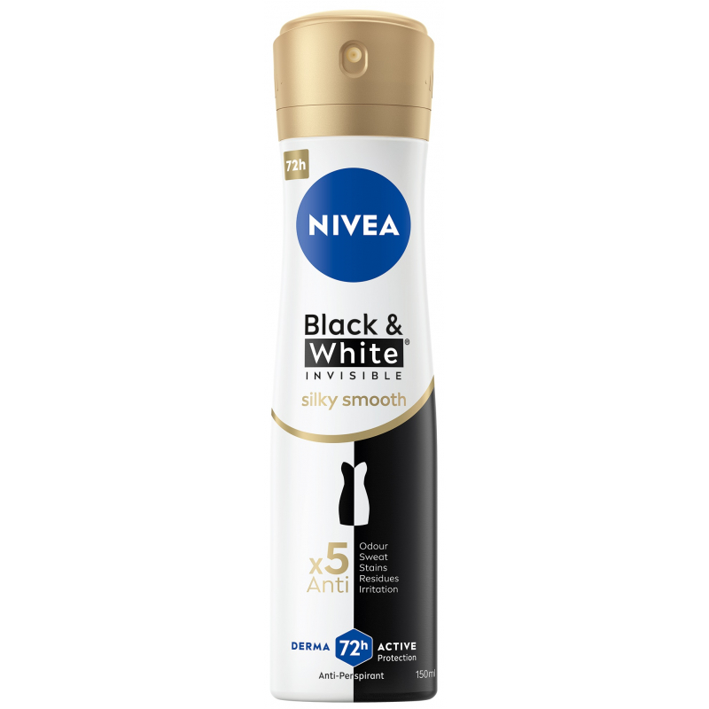 NIVEA antiperspirant Black&White Invisible Silky Smooth 150 ml