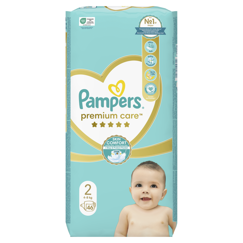Plenky PAMPERS Premium Care Mini 2 (4-8 kg) 46 ks