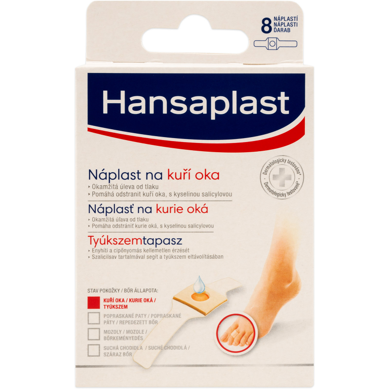 Náplast HANSAPLAST na kuří oka 8 ks