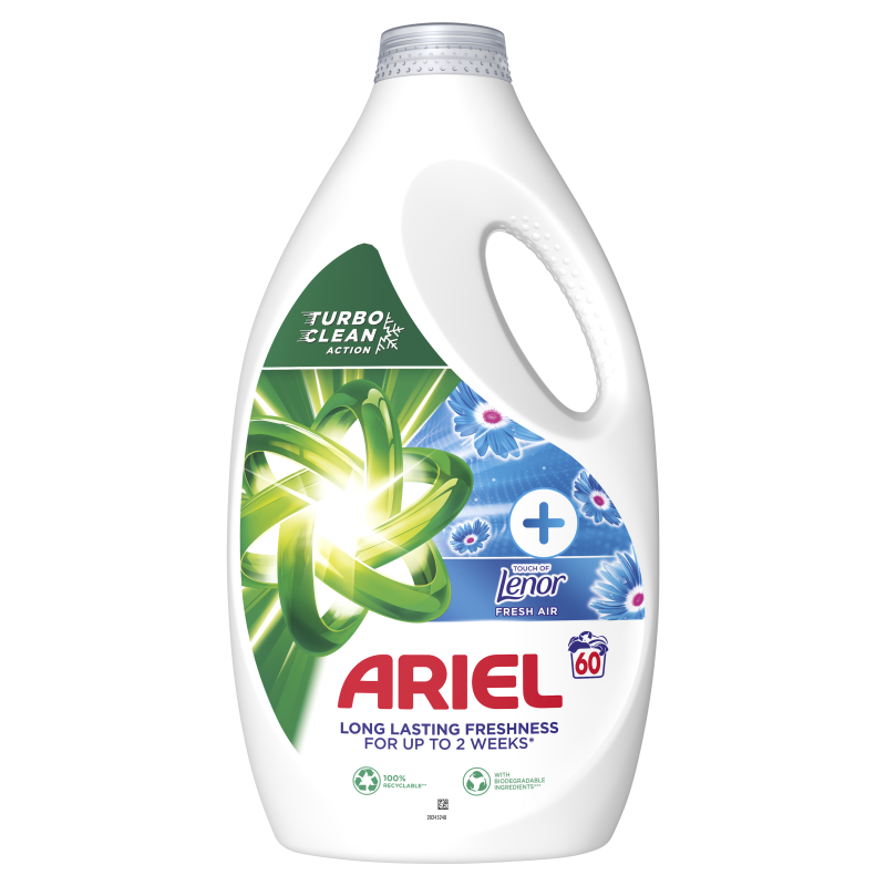 ARIEL gel + Lenor Fresh Air 3 l/60 PD