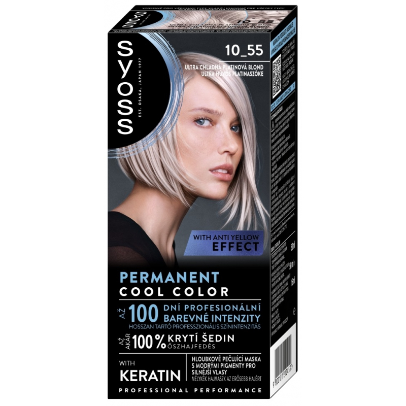 Barva SYOSS 10-55 ultra chladná platinová blond