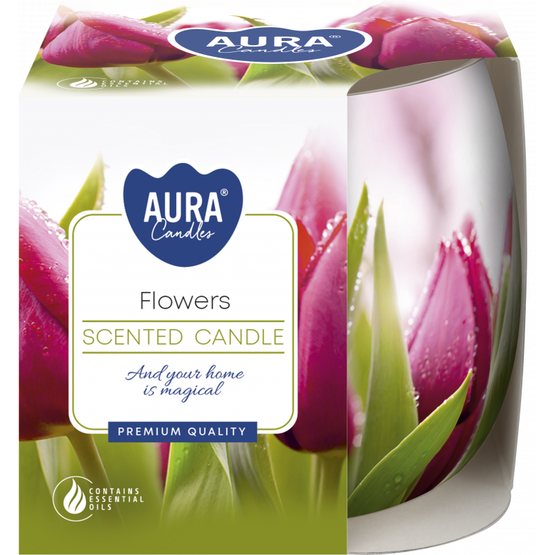 Dekorativní svíčka vonná Flowers 100 g