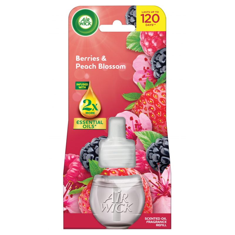 AIR WICK electric náplň Lesní plody a broskvový květ 19 ml