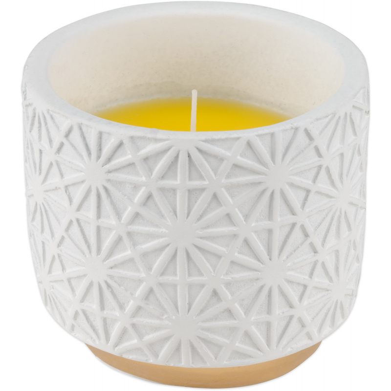 Repelentní svíčka proti komárům CITRONELLA 11cm, 200 g, bílá