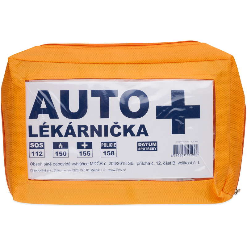 Autolékárnička v textilní tašce na zip