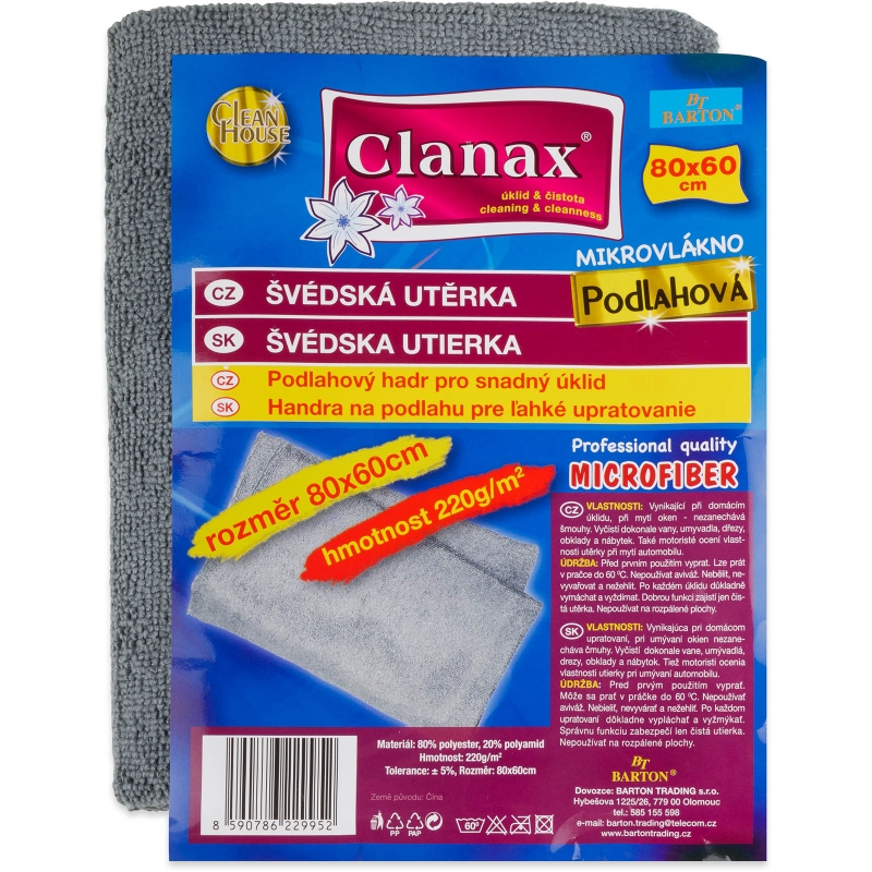 Hadr CLANAX mikrovlákno na podlahu 80x60cm