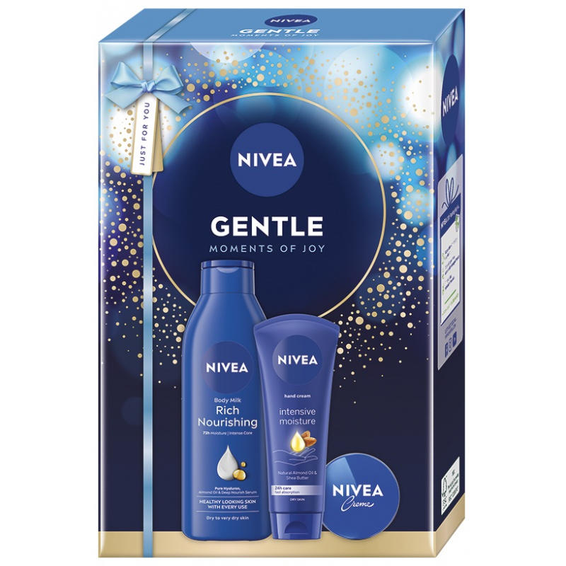 Kazeta NIVEA Gentle /těl.mléko+krém+krém na ruce/