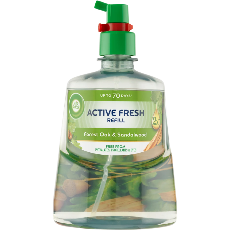 AIR WICK Active Fresh náplň Dubový les & Santalové dřevo 228 ml