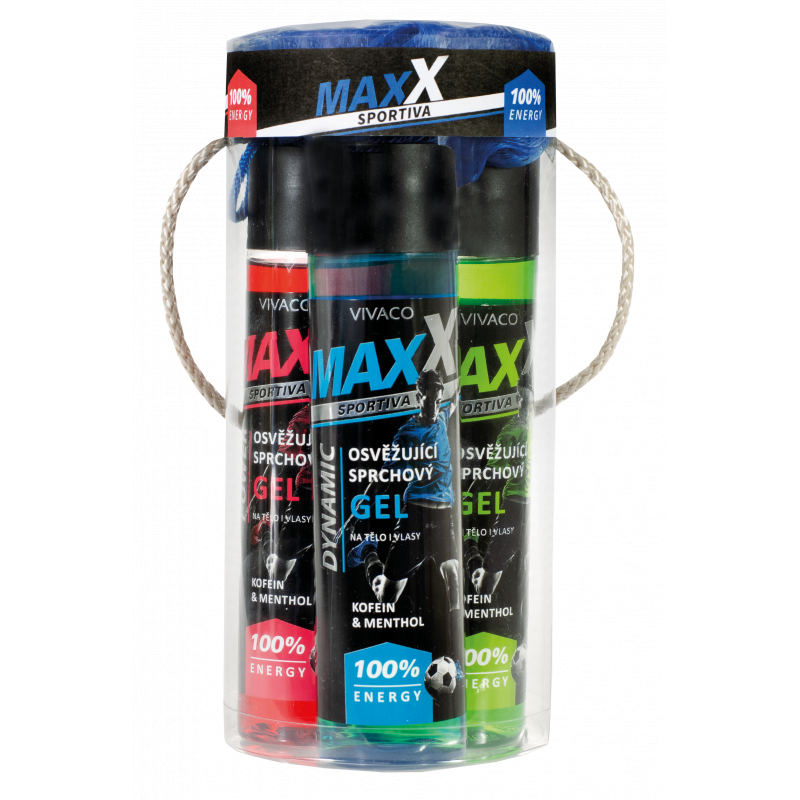 Kazeta MAXX SPORTIVA /SPG 3x 250 ml + žínka/