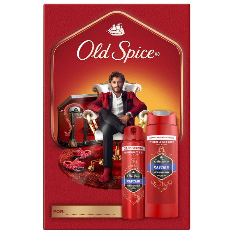 Kazeta OLD SPICE Captain (deo 150 ml + spg 250 ml)