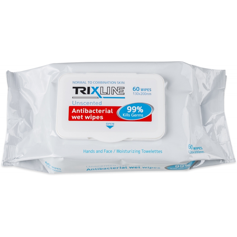 Ubrousky Trixline antibakteriální 60 ks