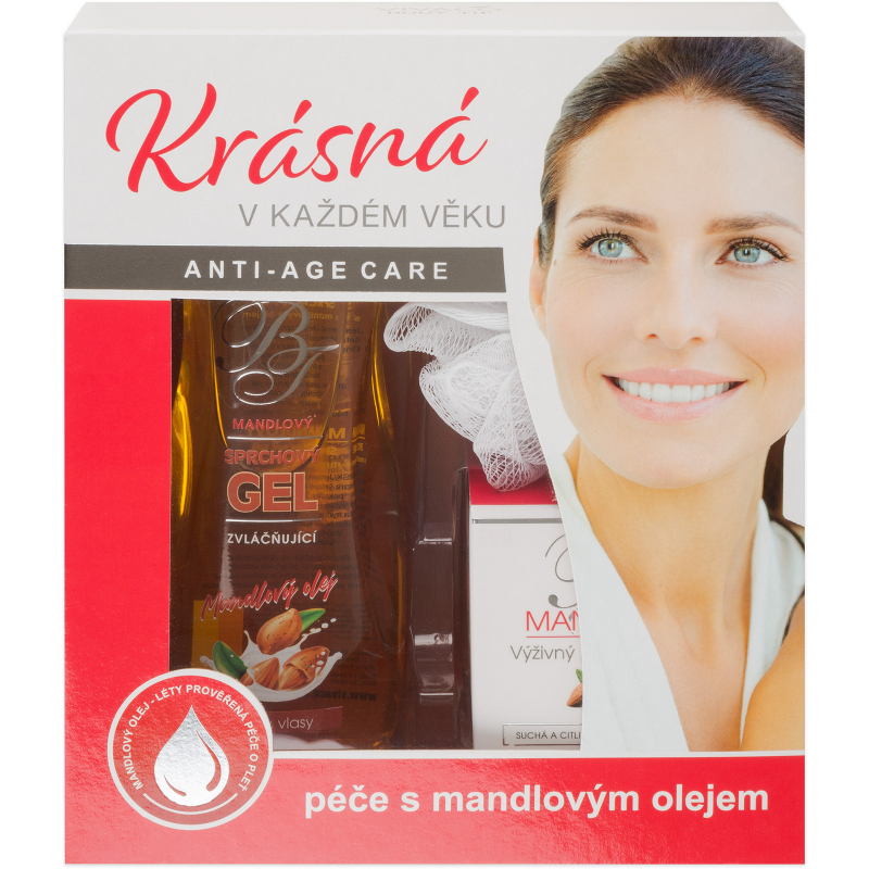 Kazeta BODY TIP s mandl. olejem /SPG 300ml+kr�m 50ml+��nka/