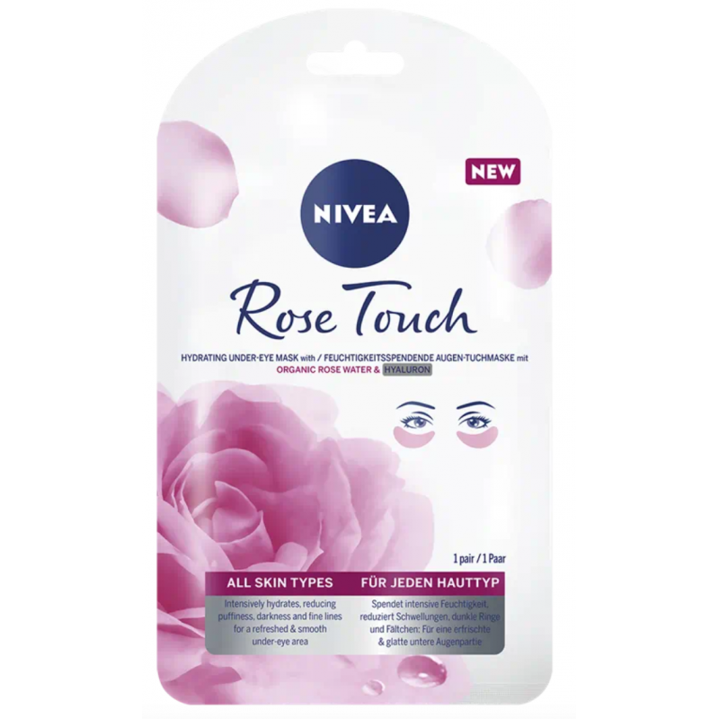 Maska NIVEA pod oči Rose Touch 1 pár
