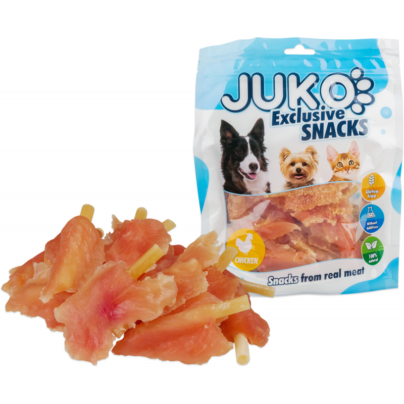 JUKO Chicken Soft MINI Jerky with starch bone 250 g