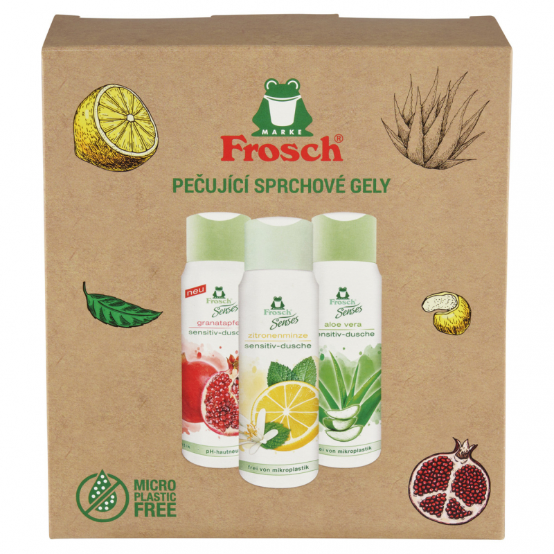 Kazeta FROSCH sprchové gely 3 x 300 ml