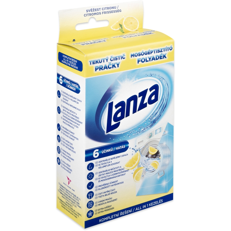 Tekutý čistič pračky LANZA Lemon 250 ml