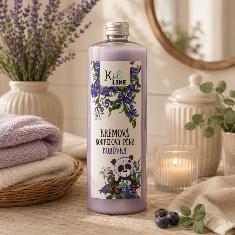 Dětská koupelová pěna 1000 ml - Borůvka