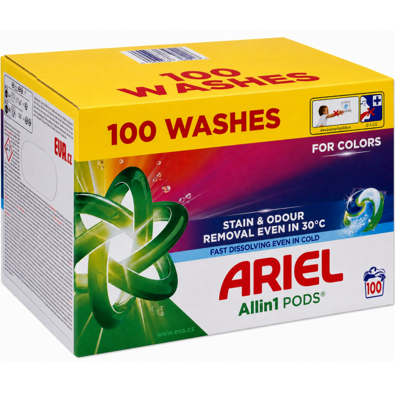 ARIEL All in 1 gelové kapsle Box 100 ks Color