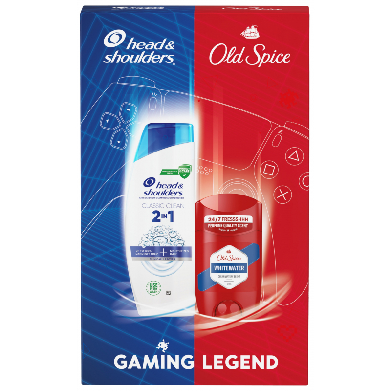 Kazeta H&S + Old Spice White Water (šampon 330 ml + stick 50 ml)